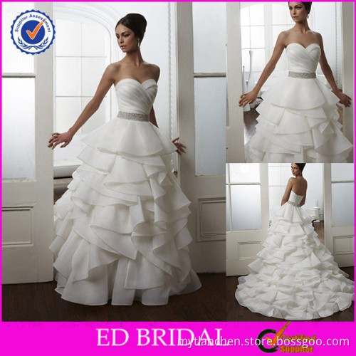 2015 New Design Puffy Princess Ball Gown Wedding Dress Patterns Free